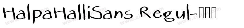 HalpaHalliSans Regul字体转换